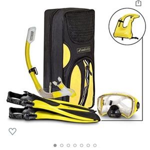 SealBuddy Fiji Panoramic Snorkel Set + Premium Travel Gear Bag ~ Vest Included